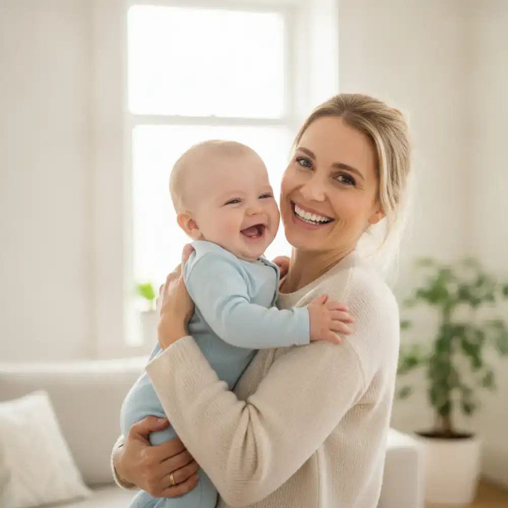 Parent smiling