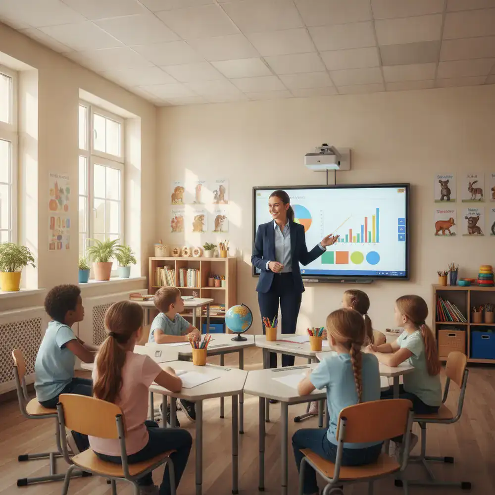 Teacher in classroom